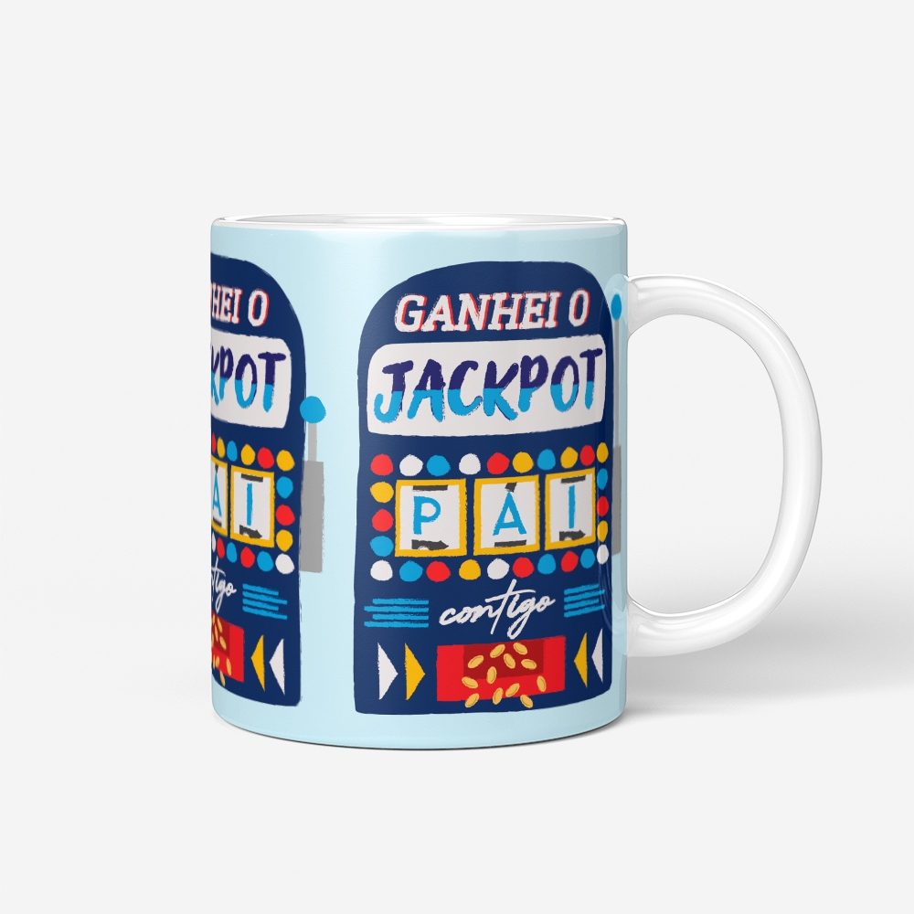 Caneca Pai Ganhei o Jackpot